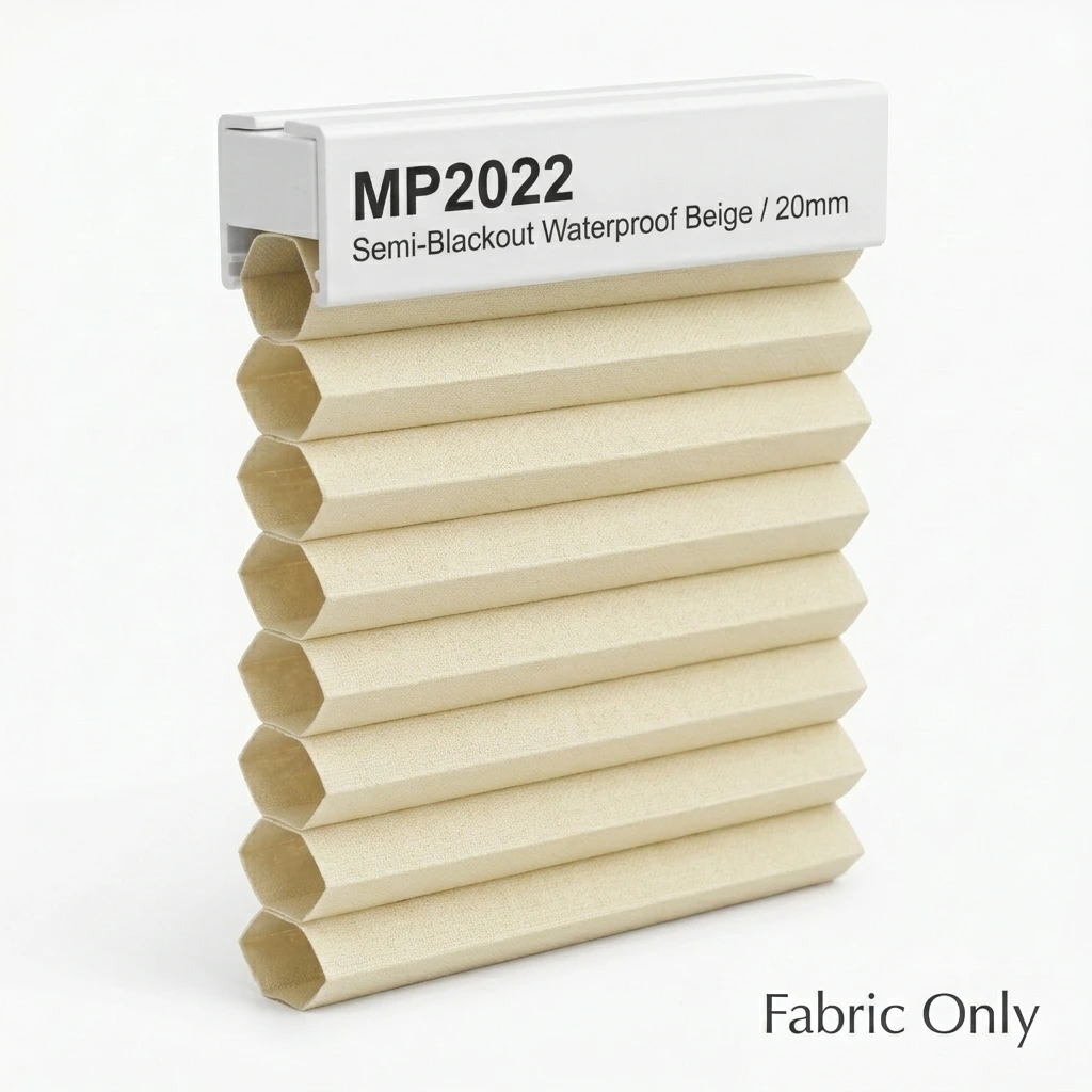 Choosing Semi‑Blackout Honeycomb Fabric: DZZC MP2022 20 mm Waterproof Beige Cellular Shade Material